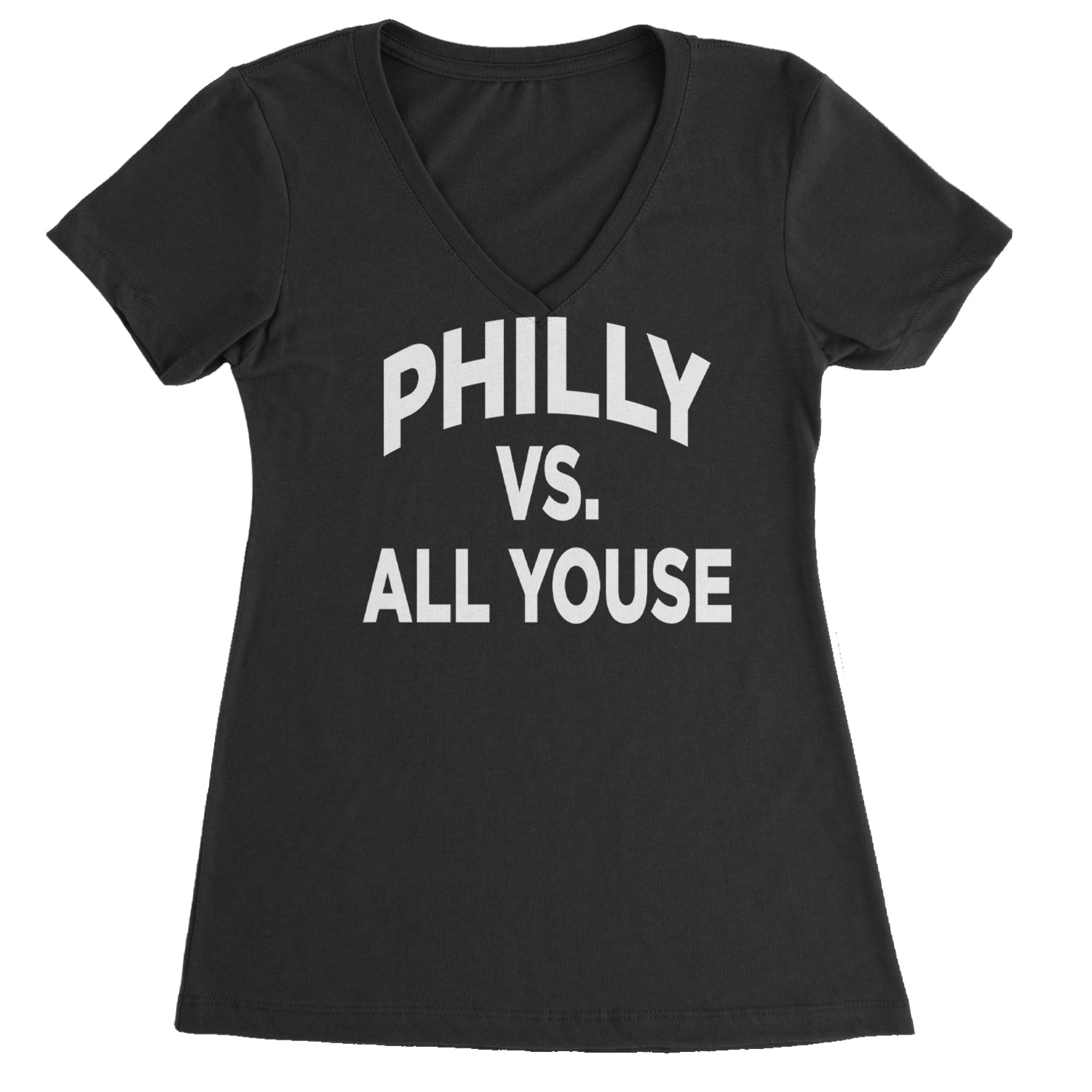 Philly Vs. All Youse Philly Thing Ladies V-Neck T-shirt Black