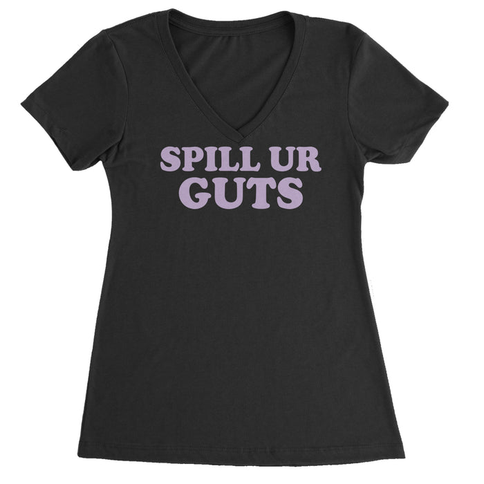 Spill Ur Guts Music Ladies V-Neck T-shirt