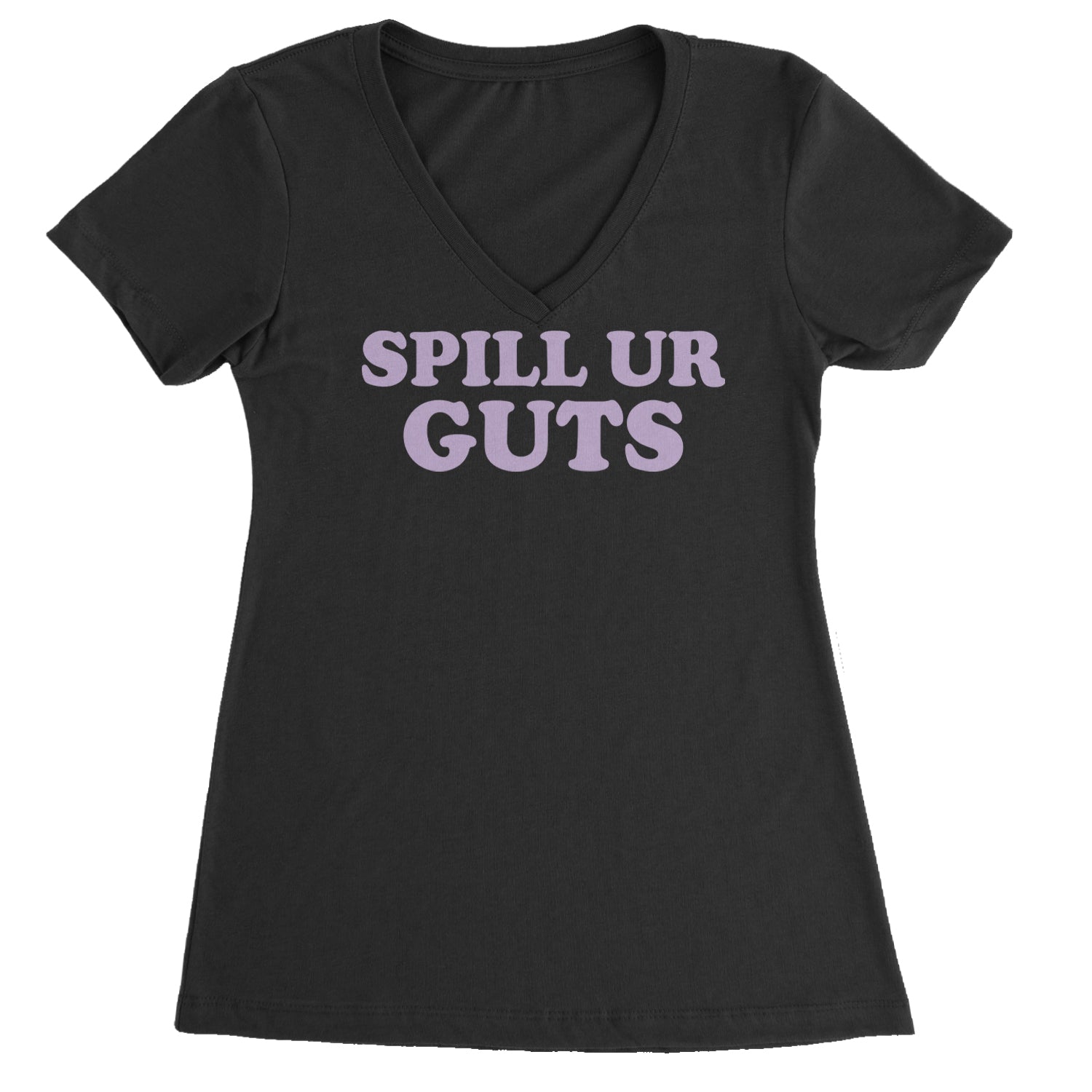 Spill Ur Guts Music Ladies V-Neck T-shirt Black