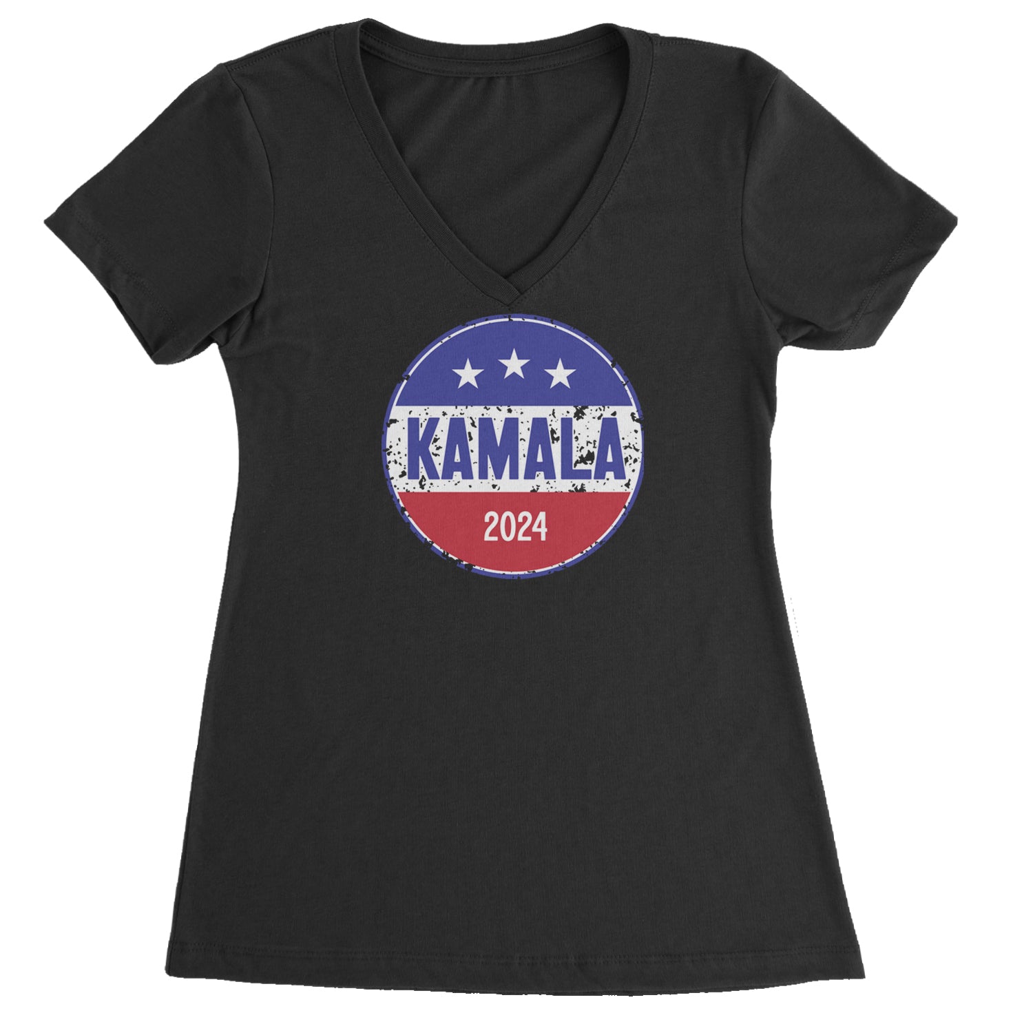 Kamala Badge 2024 - Kamala Harris For President 2024 Ladies V-Neck T-shirt Cotton Candy