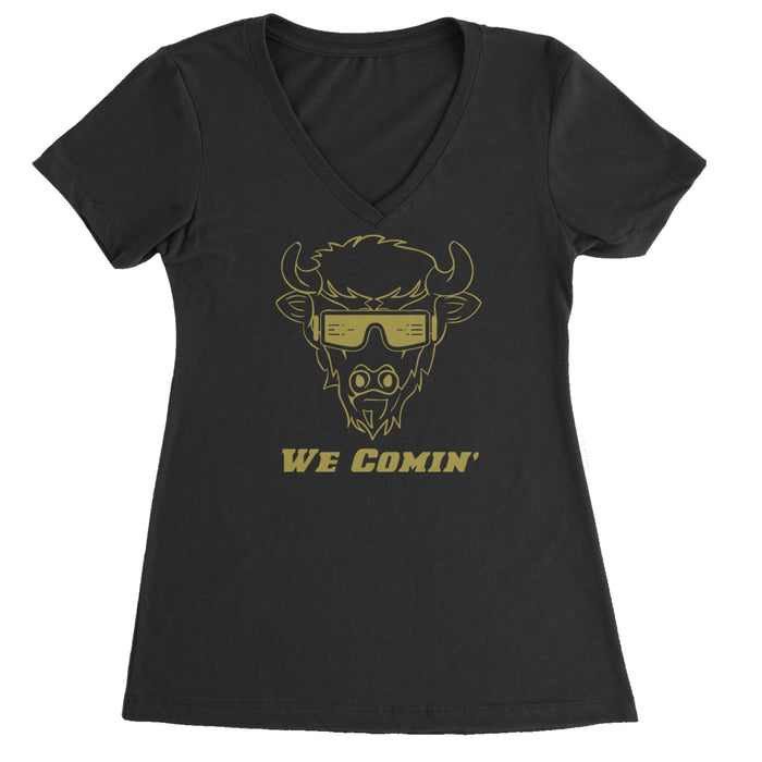 We Coming Coach Prime Colorado Ladies V-Neck T-shirt