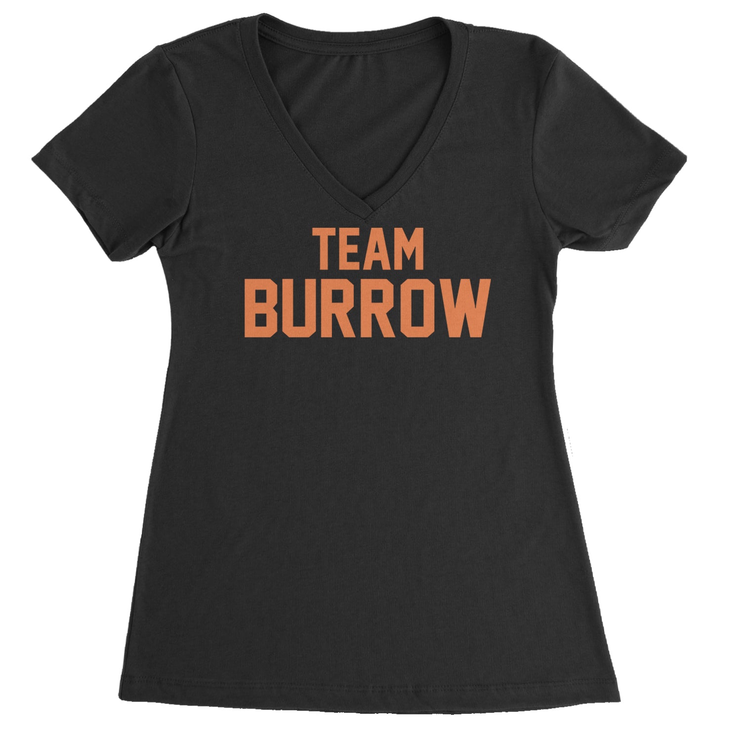 Team Burrow Cincinnati Ladies V-Neck T-shirt Black