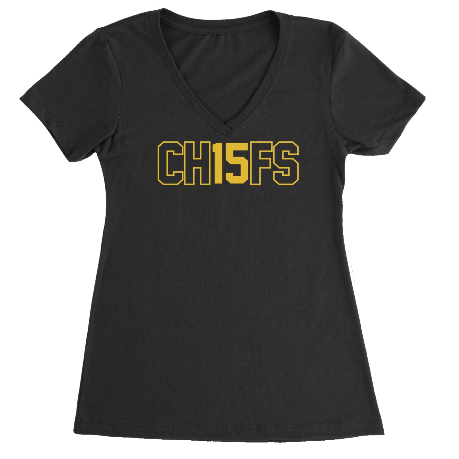 Ch15fs Chief 15 Shirt Ladies V-Neck T-shirt Black
