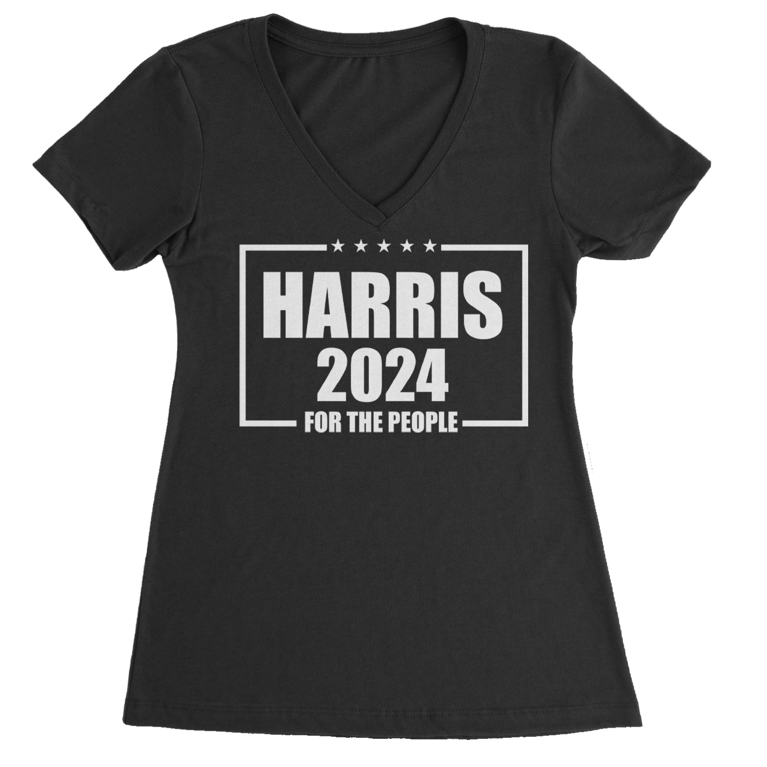 Harris 2024 - Vote For Kamala For President Ladies V-Neck T-shirt Black