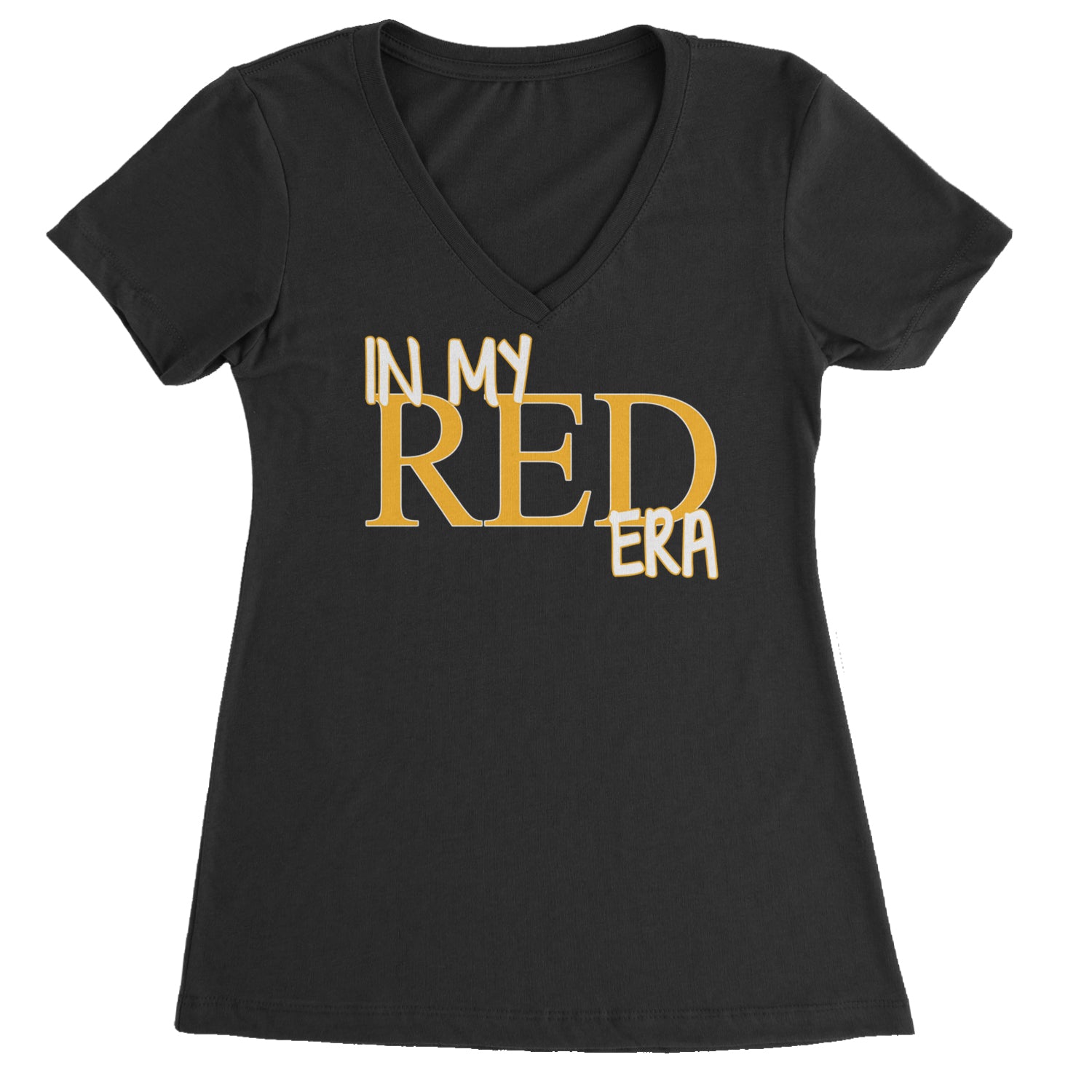 In My Red Era Kansas City Ladies V-Neck T-shirt Hot Pink