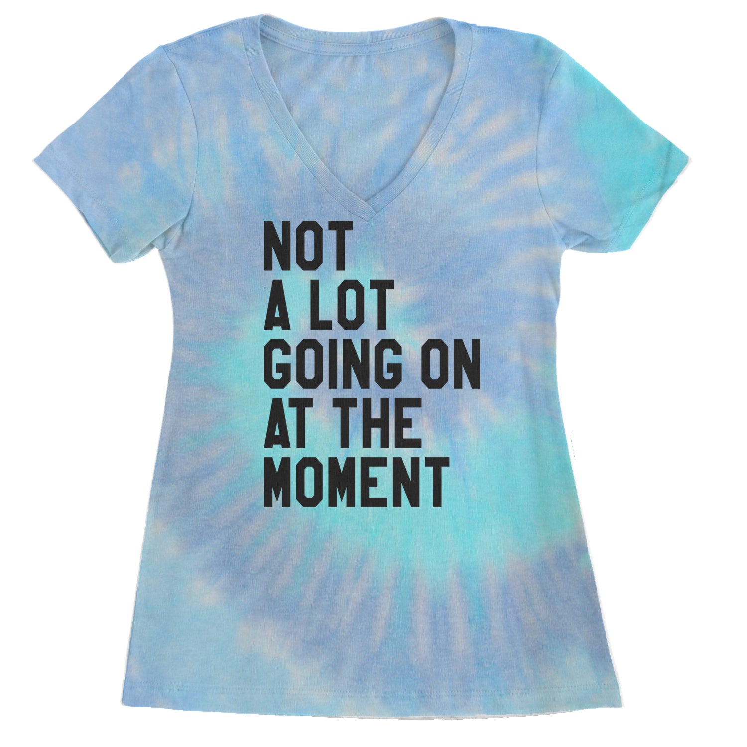 NOT A Lot Going On At The Moment Feeling 22 TTPD Ladies V-Neck T-shirt Blue Clouds