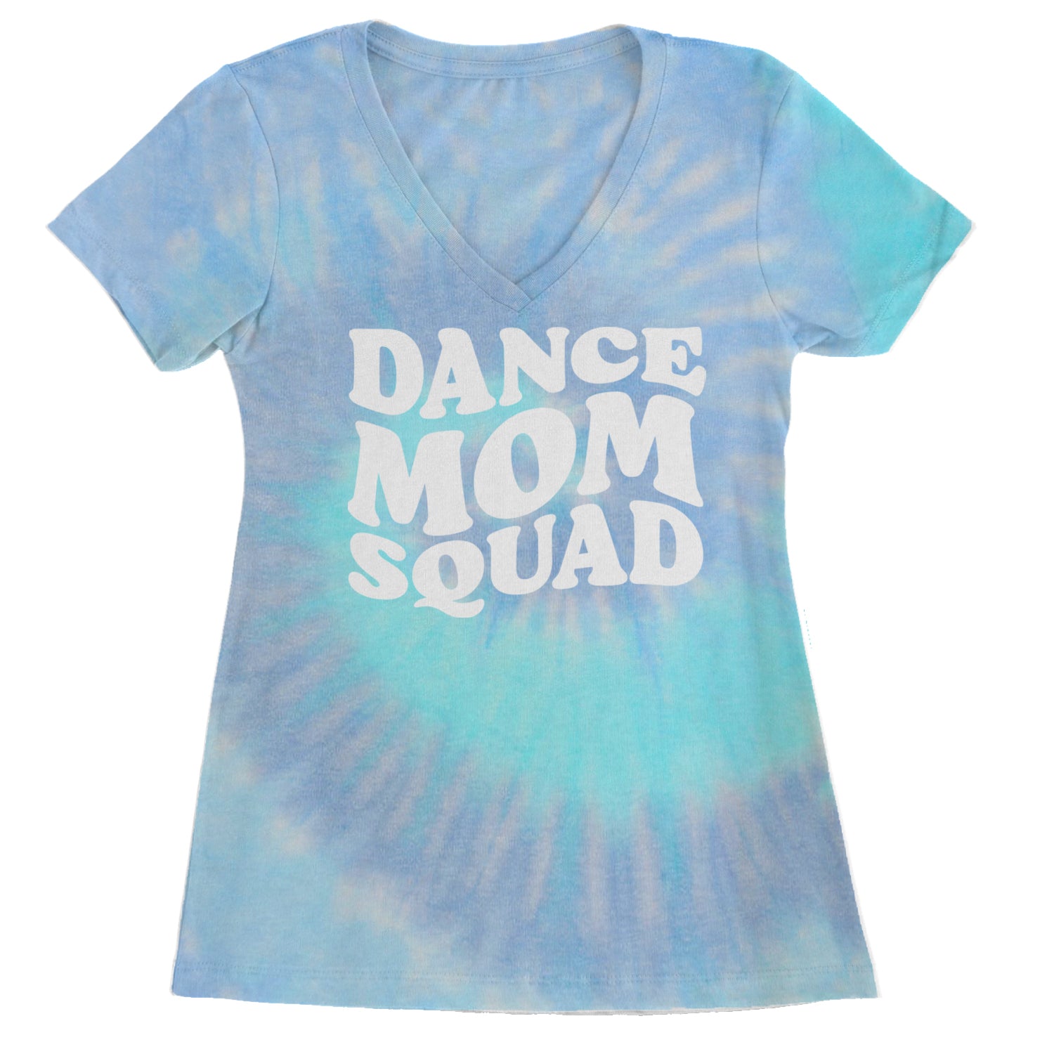 Dance Mom Squad Ladies V-Neck T-shirt Blue Clouds