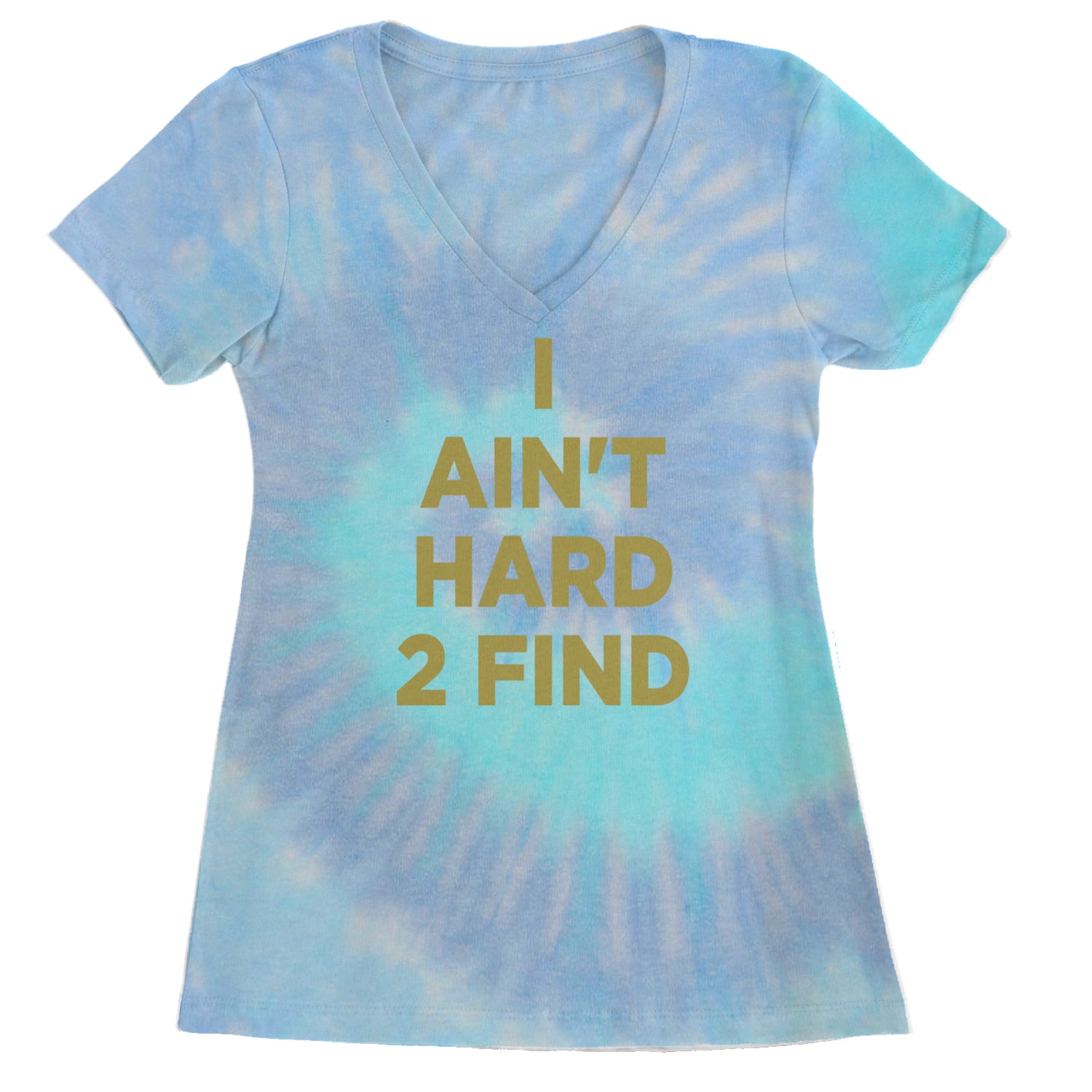 I Ain't Hard To Find Coach Prime Ladies V-Neck T-shirt Blue Clouds