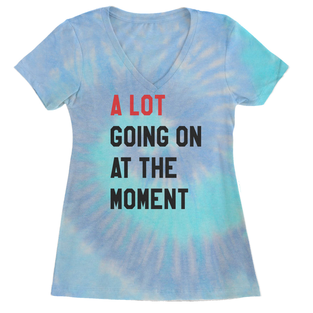 A Lot Going On At The Moment New TTPD Poet Department Ladies V-Neck T-shirt Blue Clouds