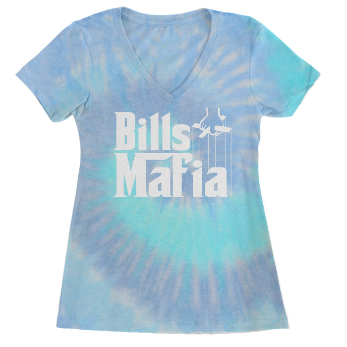 Mafia Bills Mafia Godfather Ladies V-Neck T-shirt
