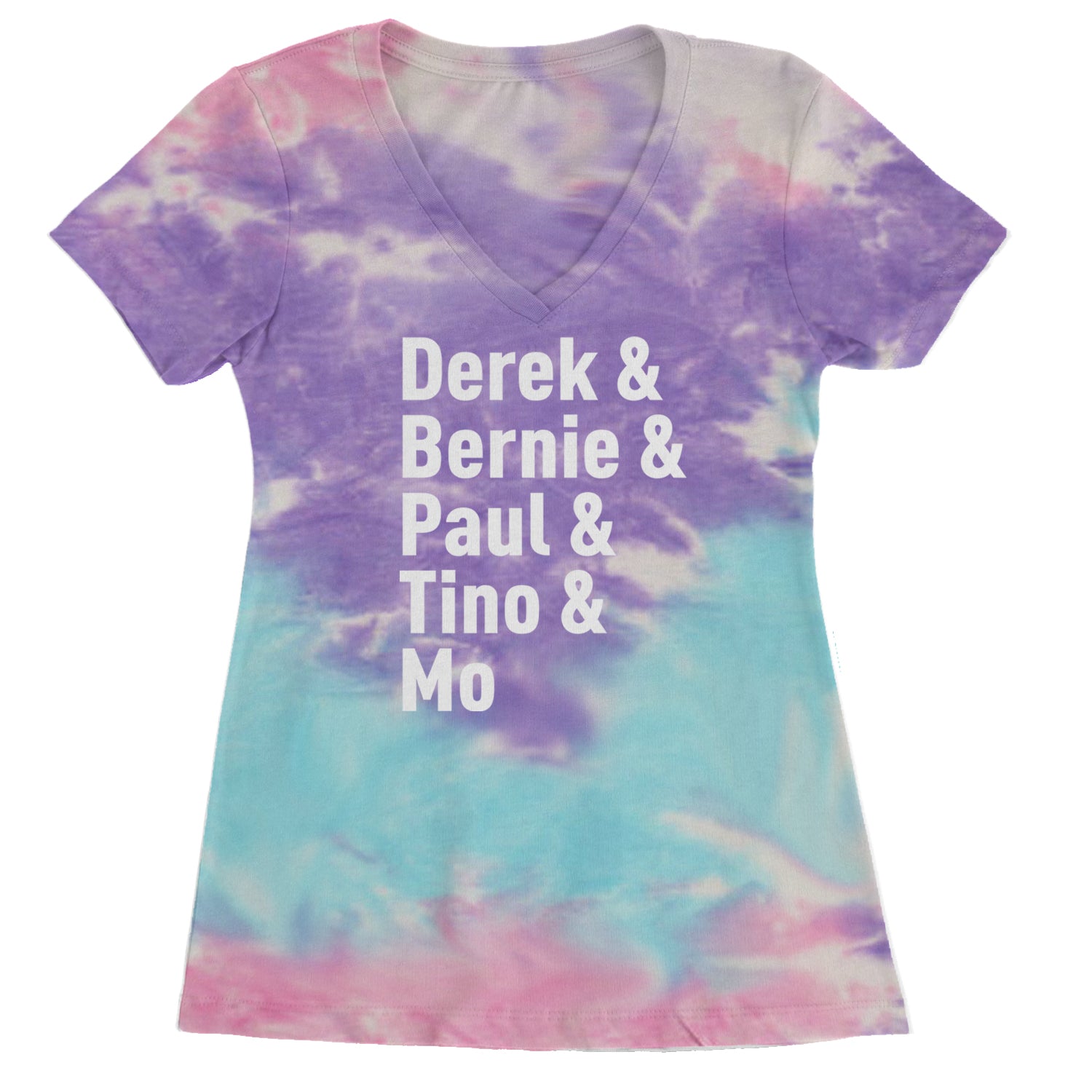 Derek & Bernie & Paul & Tino & Mo Ladies V-Neck T-shirt Cotton Candy