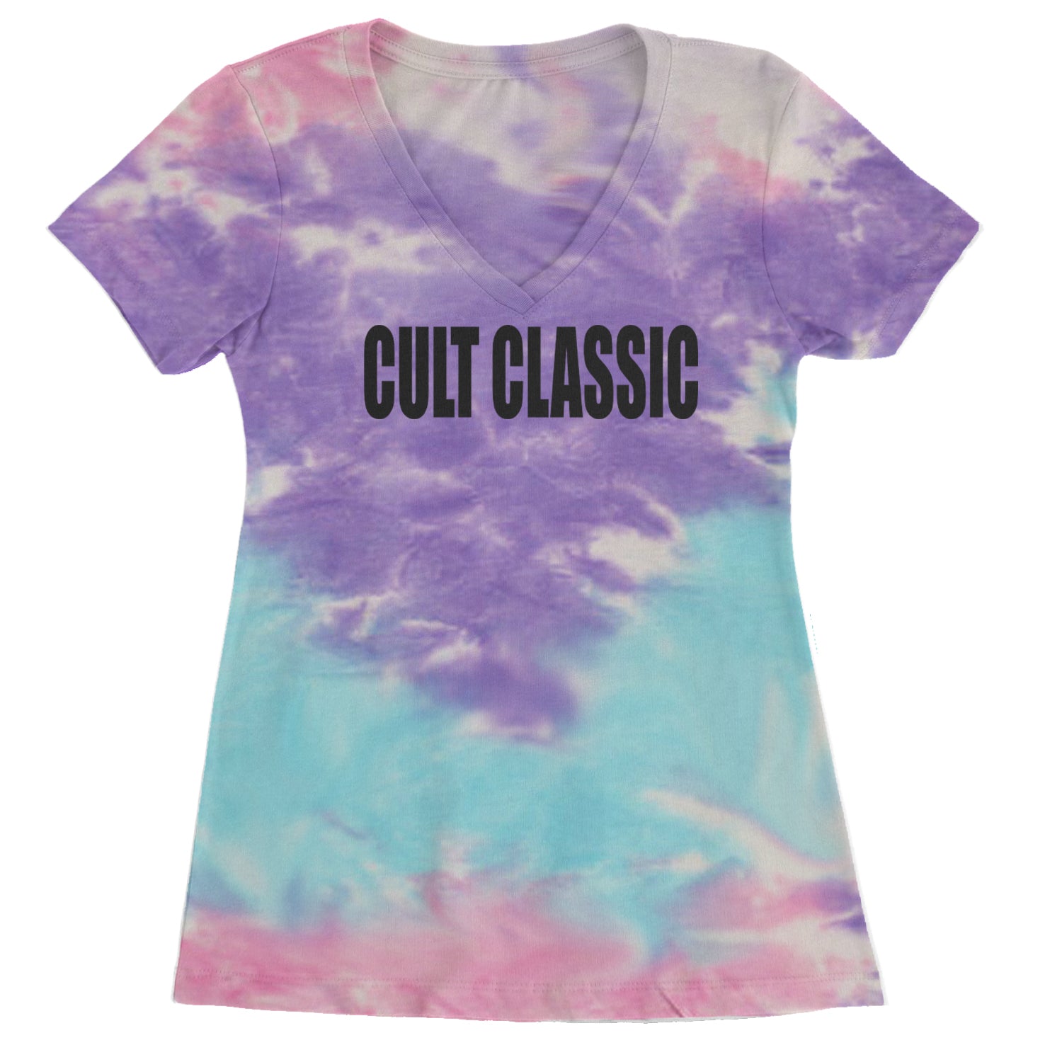 Cult Classic Pop Music Club Ladies V-Neck T-shirt Cotton Candy