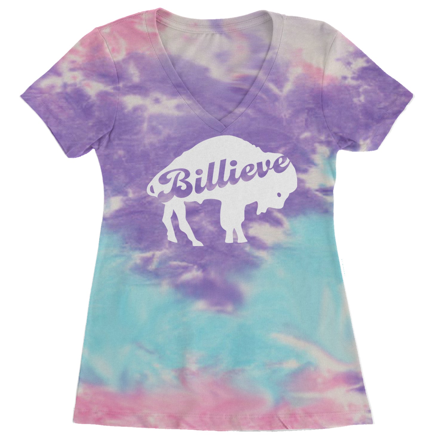 Billieve Bills Mafia Ladies V-Neck T-shirt Cotton Candy