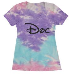 Doc - 7 Dwarfs Costume Ladies V-Neck T-shirt Cotton Candy