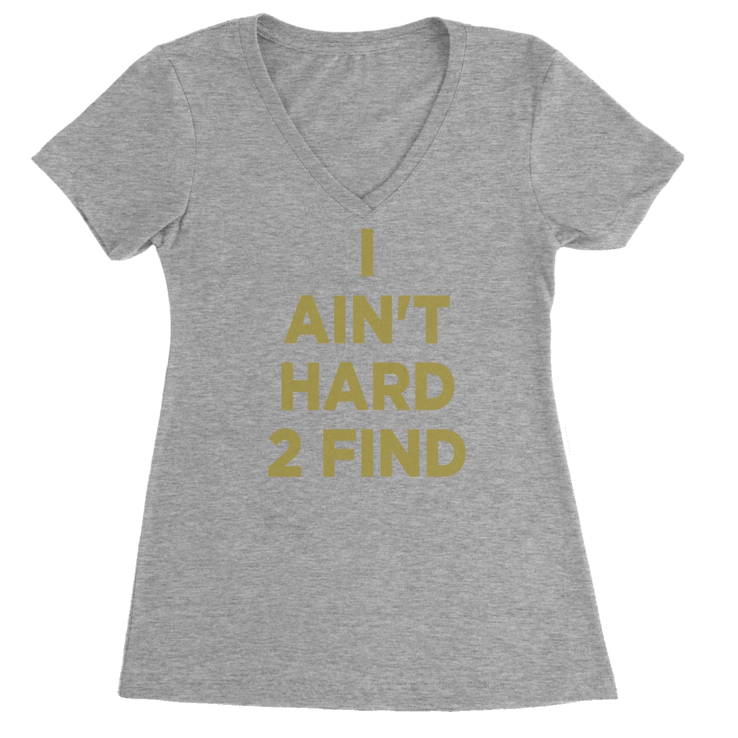 I Ain't Hard To Find Coach Prime Ladies V-Neck T-shirt Heather Grey