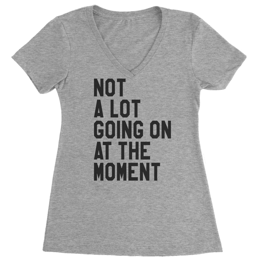 NOT A Lot Going On At The Moment Feeling 22 TTPD Ladies V-Neck T-shirt Heather Grey
