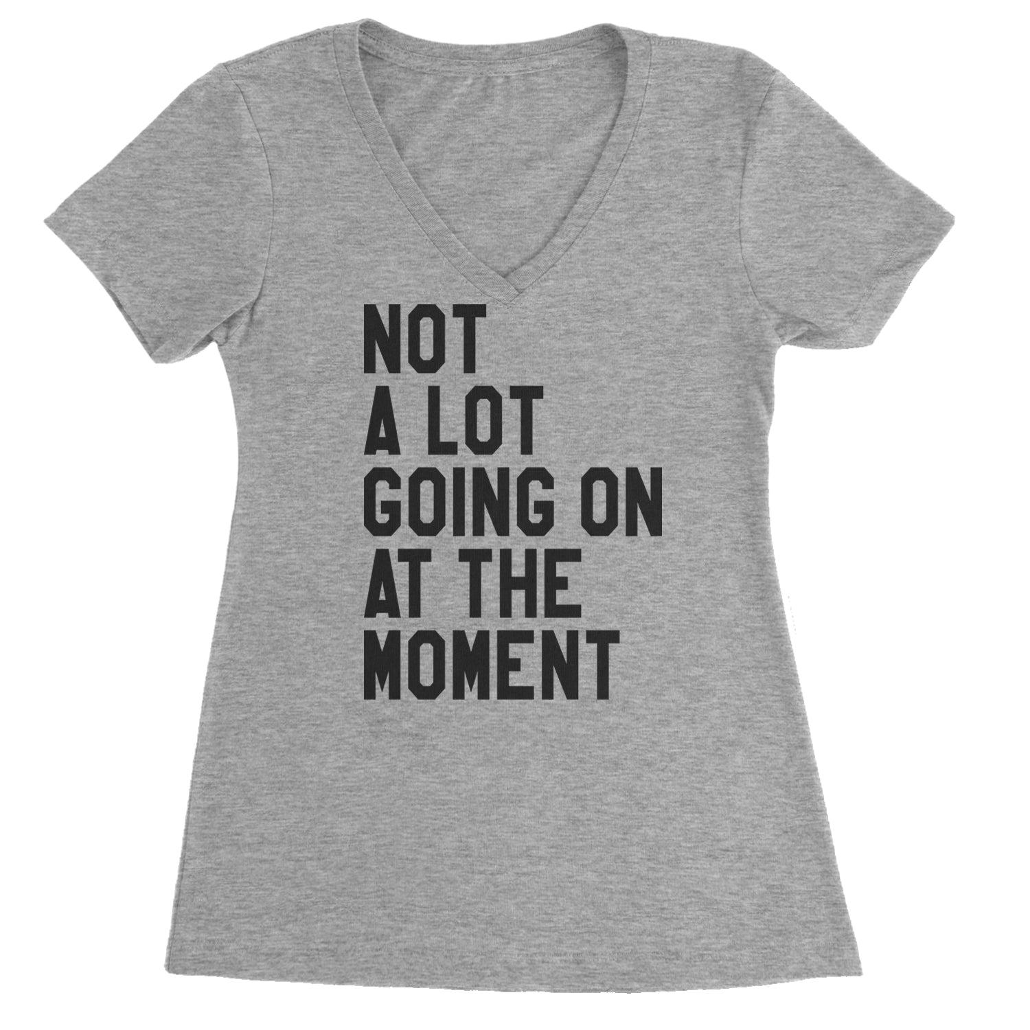 NOT A Lot Going On At The Moment Feeling 22 TTPD Ladies V-Neck T-shirt Heather Grey