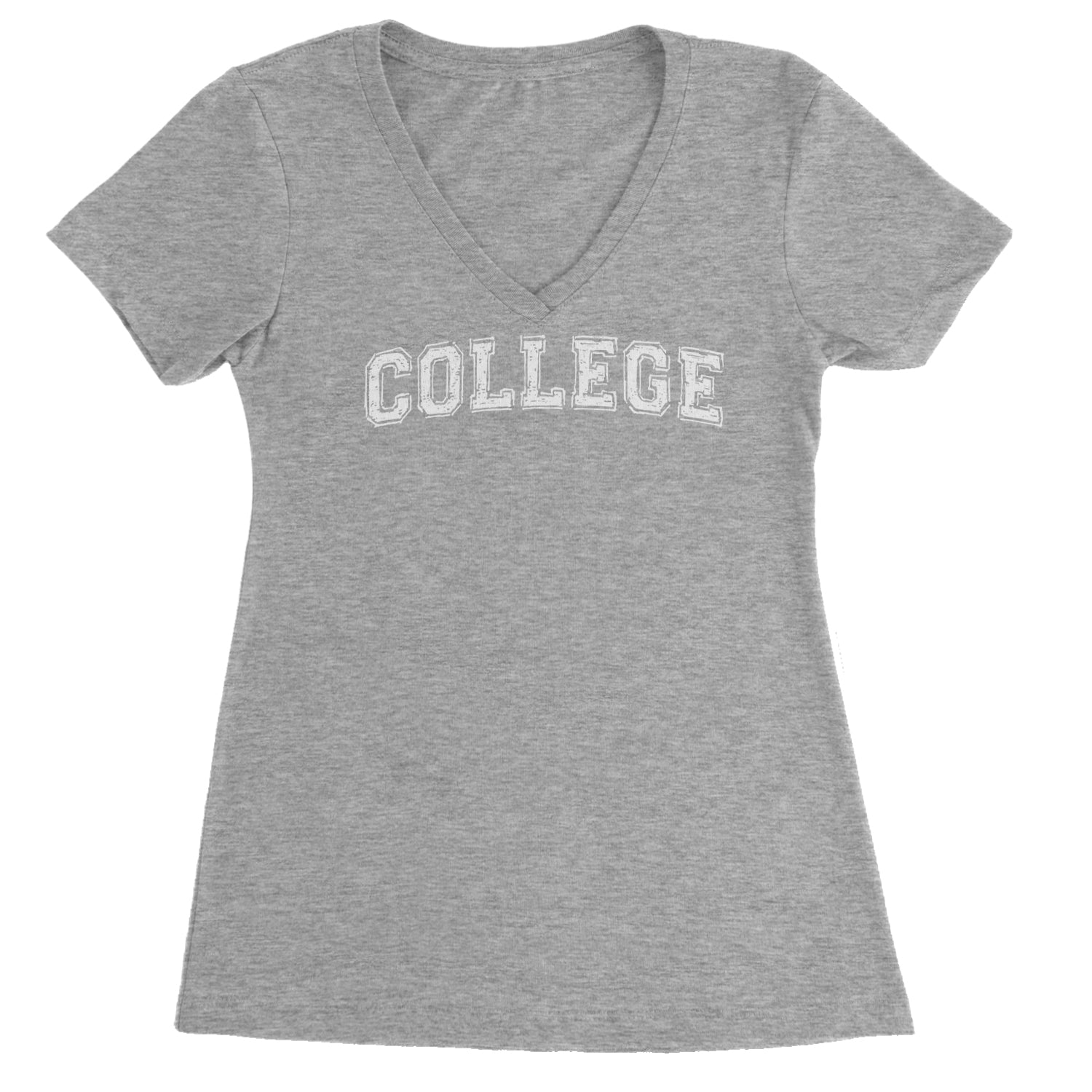 College Belushi Frat House Party Bluto Tribute Animal Ladies V-Neck T-shirt Heather Grey