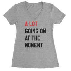 A Lot Going On At The Moment New TTPD Poet Department Ladies V-Neck T-shirt Heather Grey