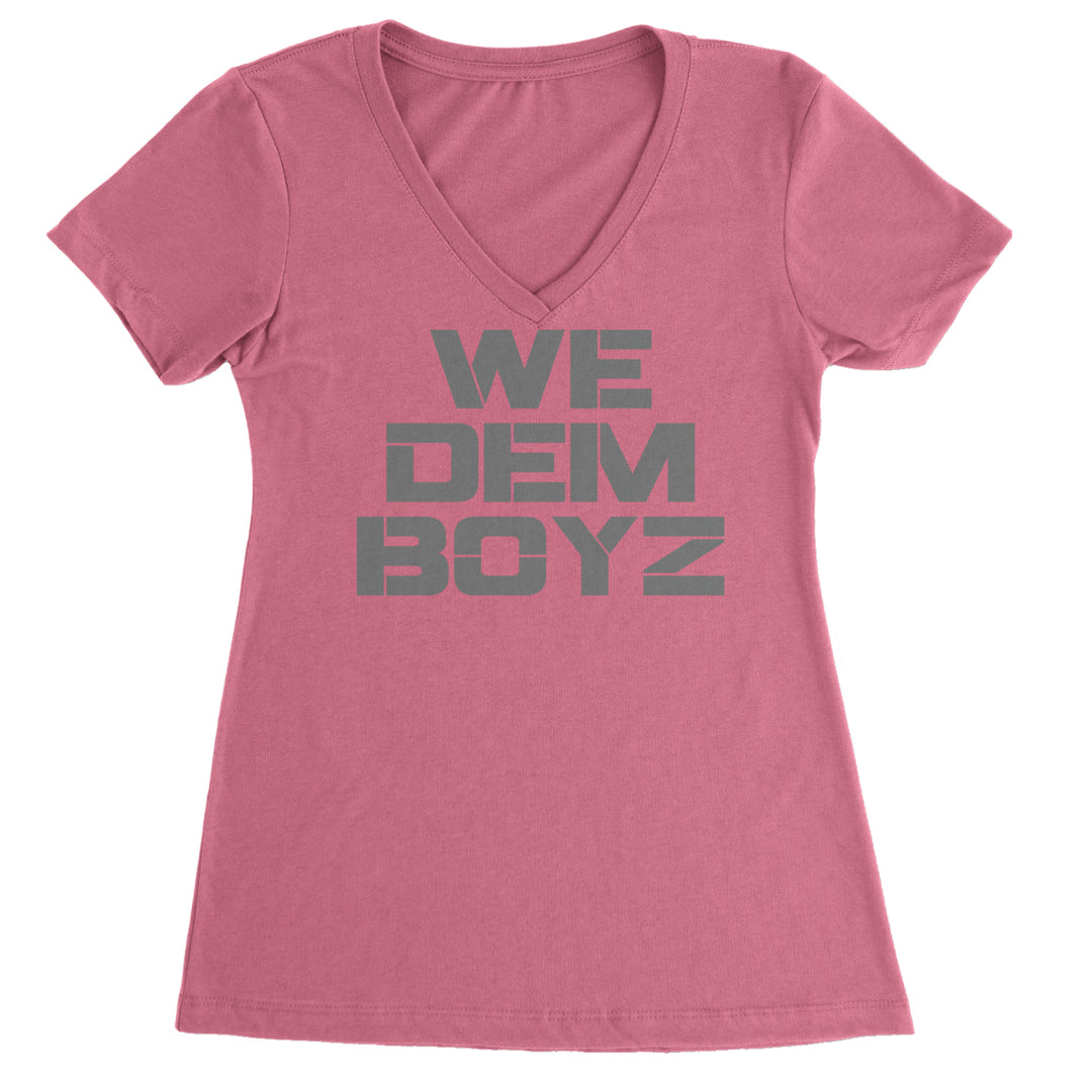 WE Dem Boys Dallas  Ladies V-Neck T-shirt Hot Pink