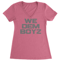WE Dem Boys Dallas  Ladies V-Neck T-shirt Hot Pink