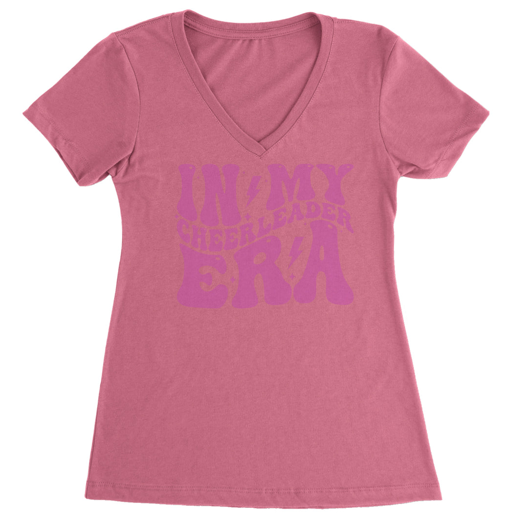 In My Cheerleader Era Ladies V-Neck T-shirt Hot Pink
