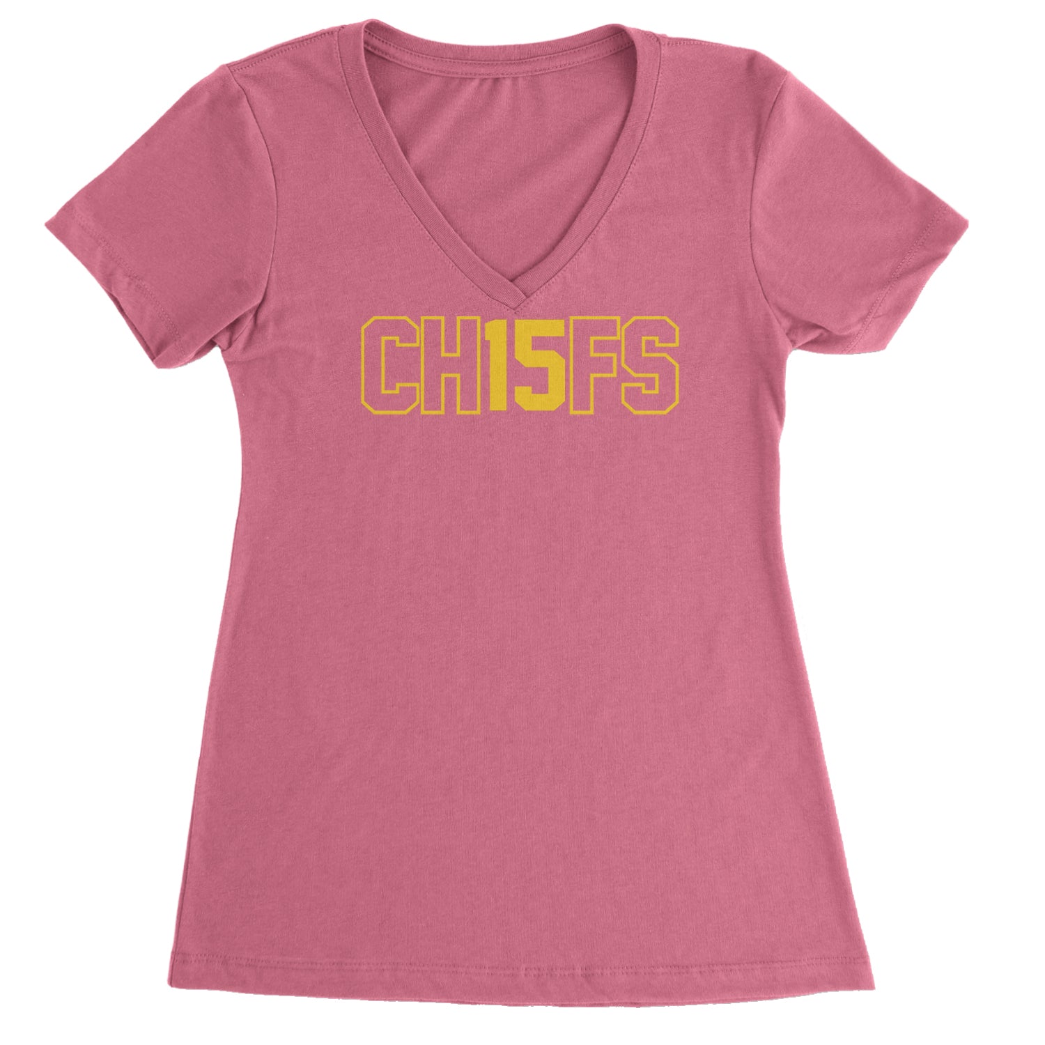 Ch15fs Chief 15 Shirt Ladies V-Neck T-shirt Hot Pink