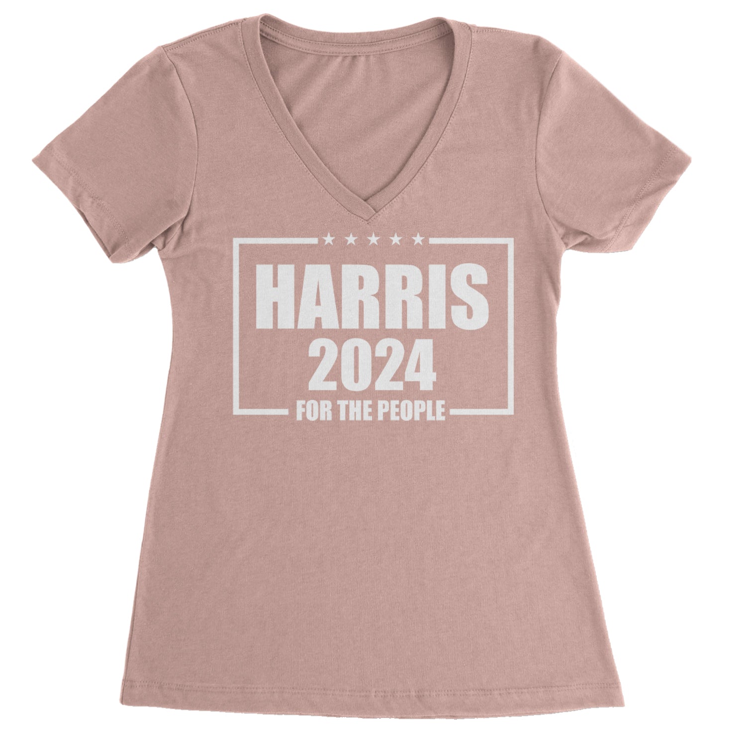 Harris 2024 - Vote For Kamala For President Ladies V-Neck T-shirt Light Pink