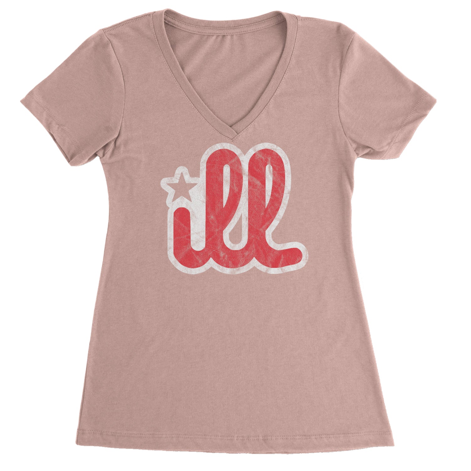 ILL Vintage It's A Philadelphia Philly Thing Ladies V-Neck T-shirt Light Pink