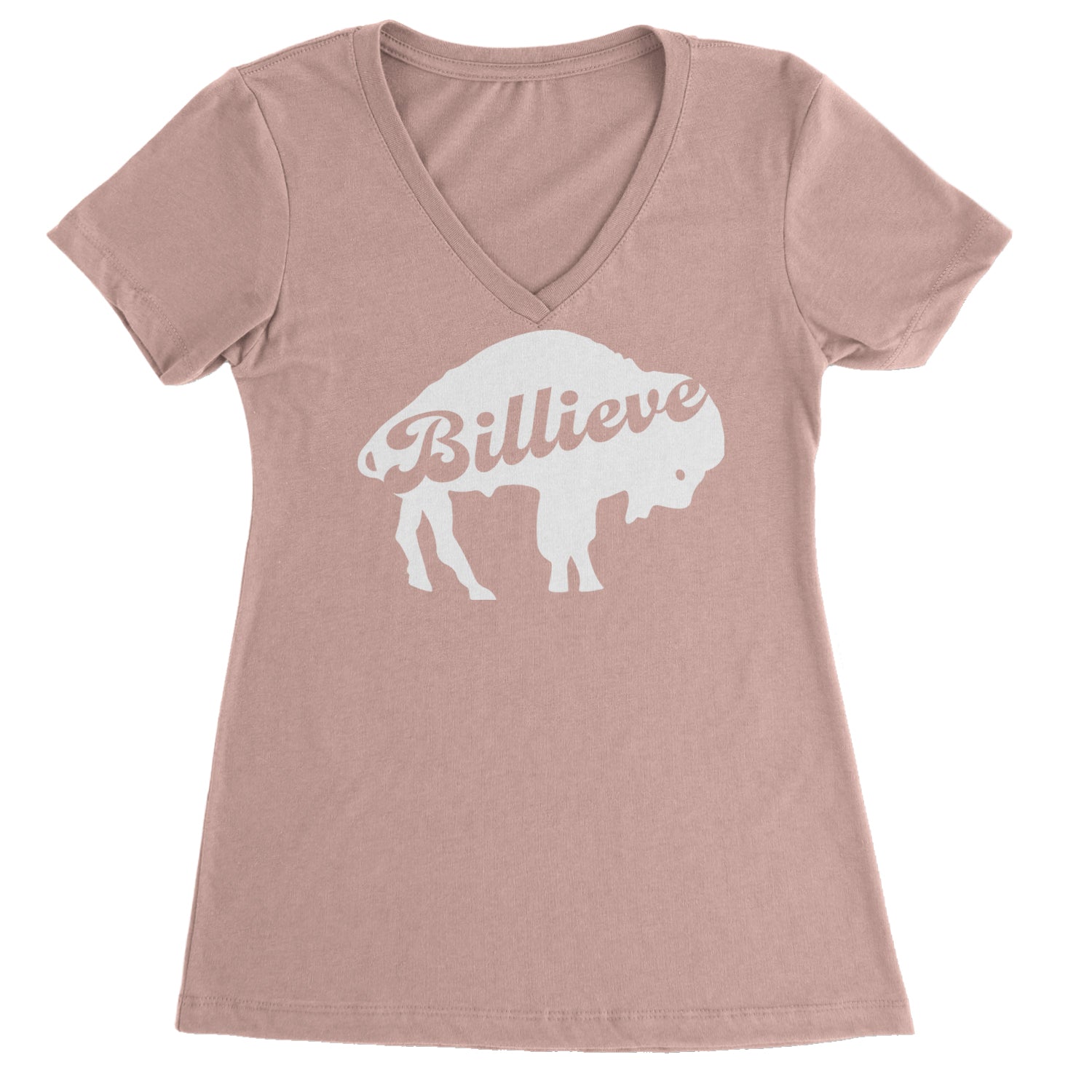 Billieve Bills Mafia Ladies V-Neck T-shirt Light Pink