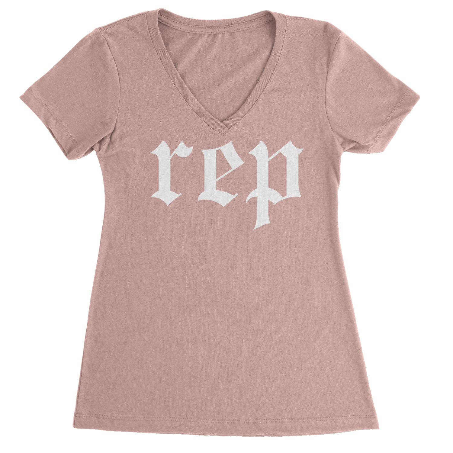 REP Reputation Eras Music Lover Gift Fan Favorite Ladies V-Neck T-shirt Light Pink