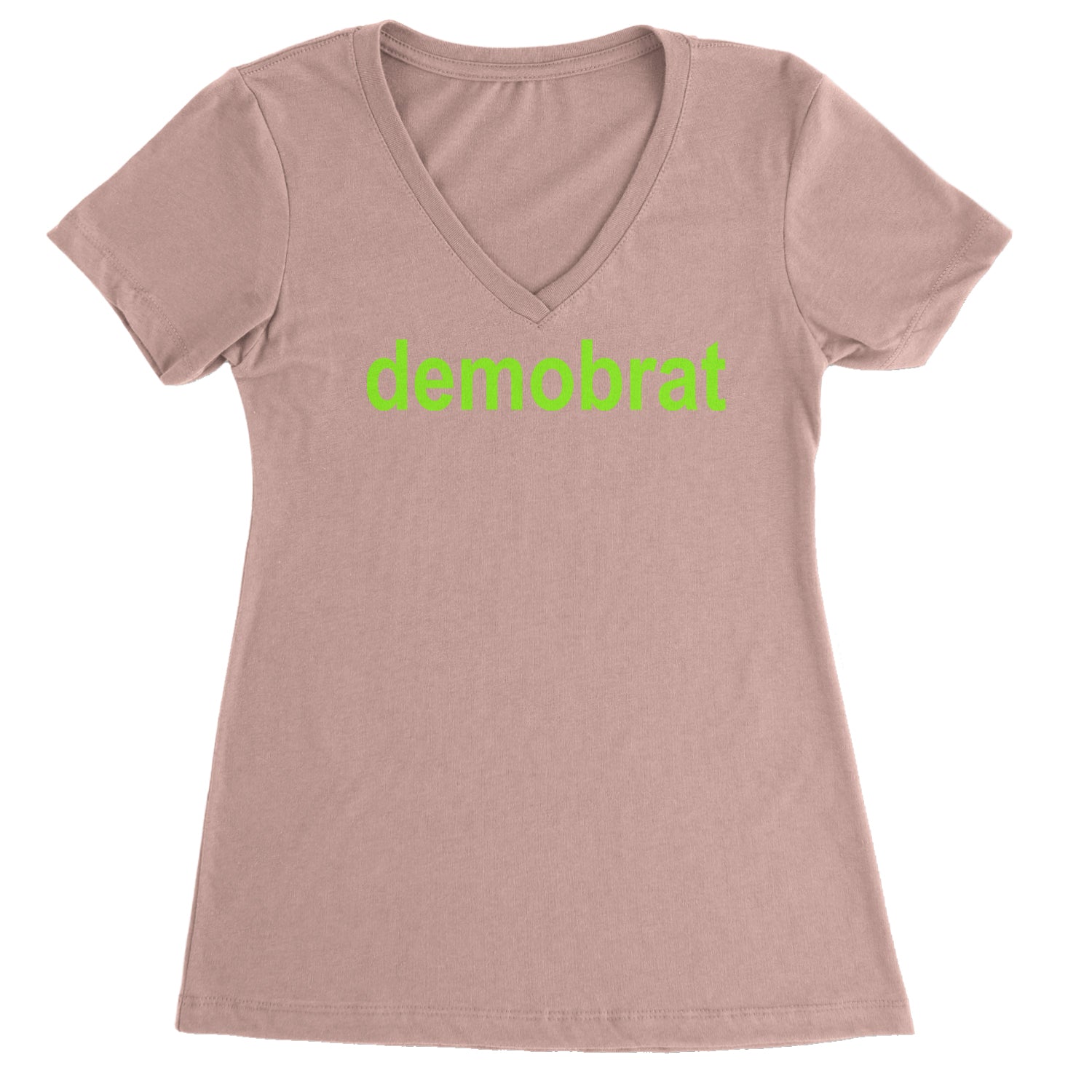 Demobrat Kamala Is Brat Vote Democrat Ladies V-Neck T-shirt Light Pink