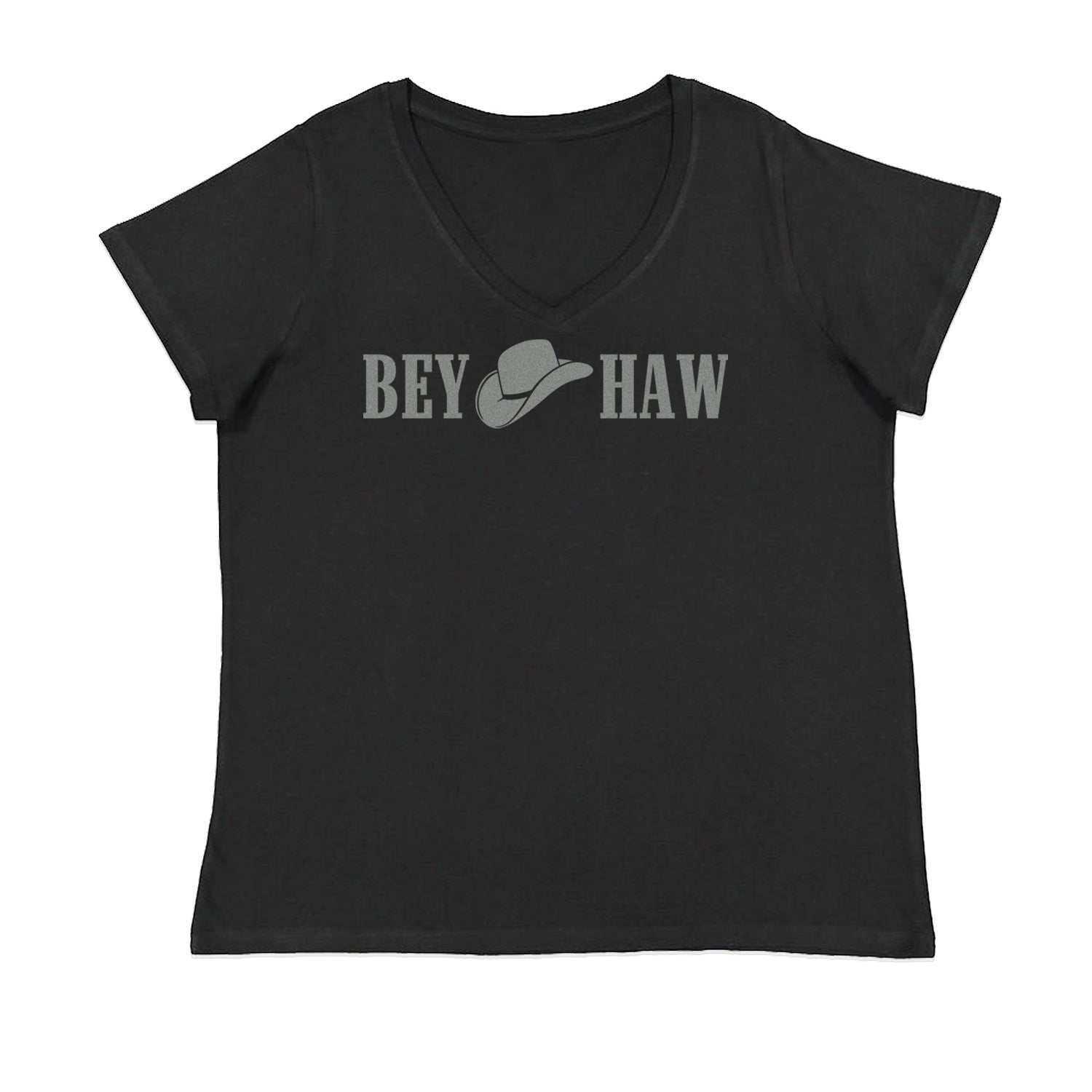 Bey Haw Act ii Renaissance Cowgirl Hat Womens Plus Size V-Neck T-shirt