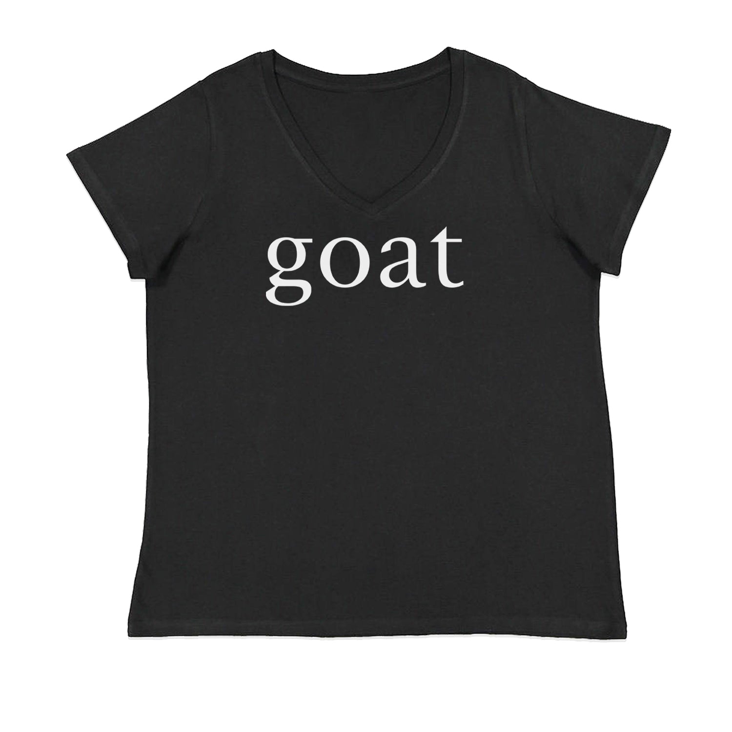 GOAT - Greatest Of All Time  Ladies V-Neck T-shirt Black