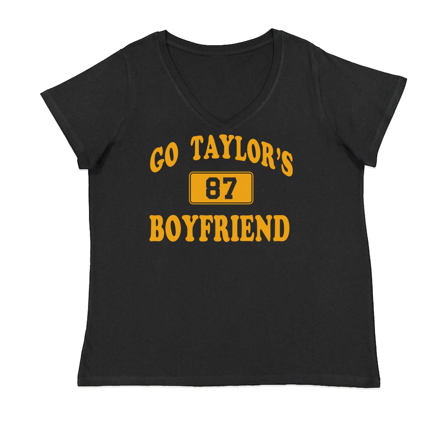 Go Taylor's Boyfriend Kansas City Ladies V-Neck T-shirt Black