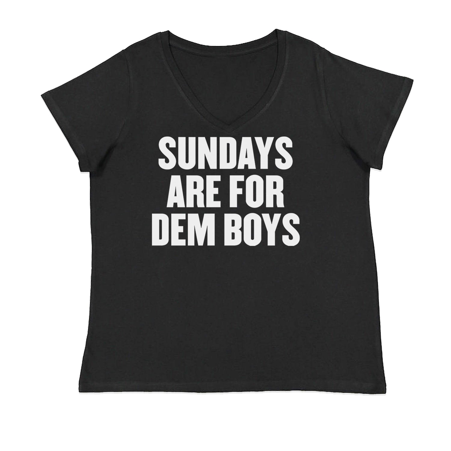 Sundays Are For Dem Boys Ladies V-Neck T-shirt Black