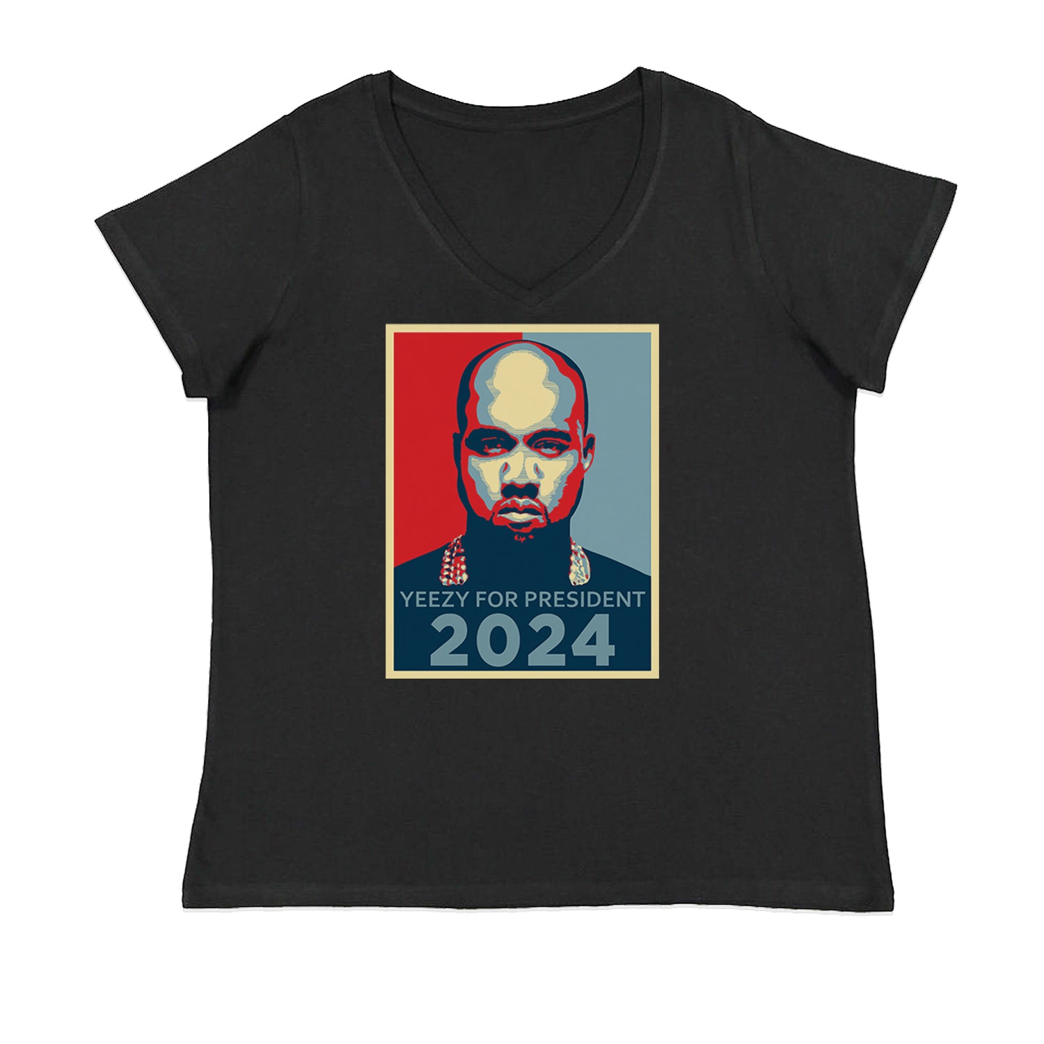 Yeezus For President Vote for Ye Ladies V-Neck T-shirt Black