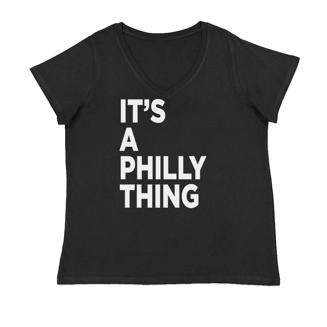 PHILLY It's A Philly Thing Ladies V-Neck T-shirt Black
