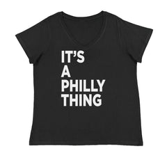 PHILLY It's A Philly Thing Ladies V-Neck T-shirt Black
