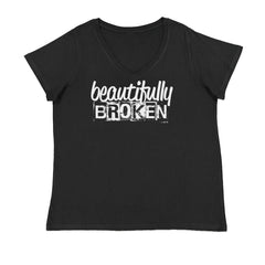 Beautifully Broken Music Ladies V-Neck T-shirt