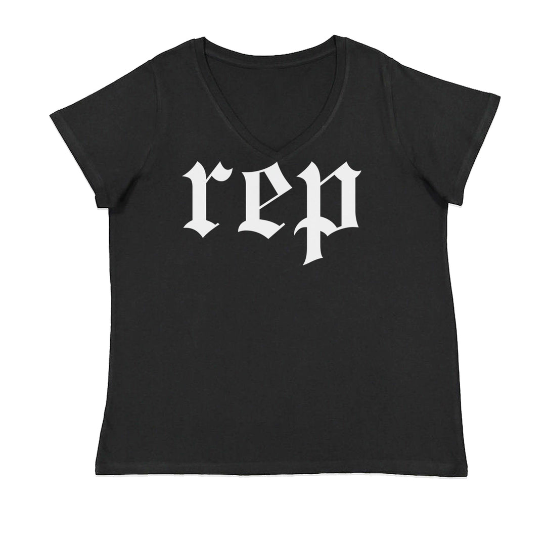 REP Reputation Eras Music Lover Gift Fan Favorite Ladies V-Neck T-shirt Black