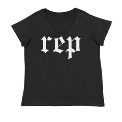 REP Reputation Eras Music Lover Gift Fan Favorite Ladies V-Neck T-shirt Black