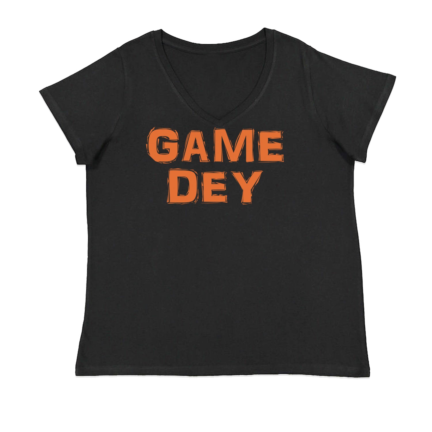 Game Dey Cincinnati Football Ladies V-Neck T-shirt Black