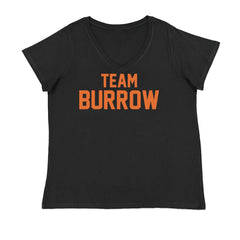 Team Burrow Cincinnati Ladies V-Neck T-shirt Black