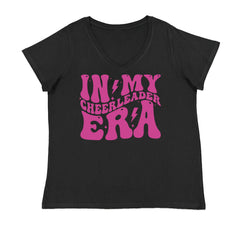 In My Cheerleader Era Ladies V-Neck T-shirt Black