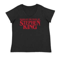 Based On The Novel By Stephen King Ladies V-Neck T-shirt Black