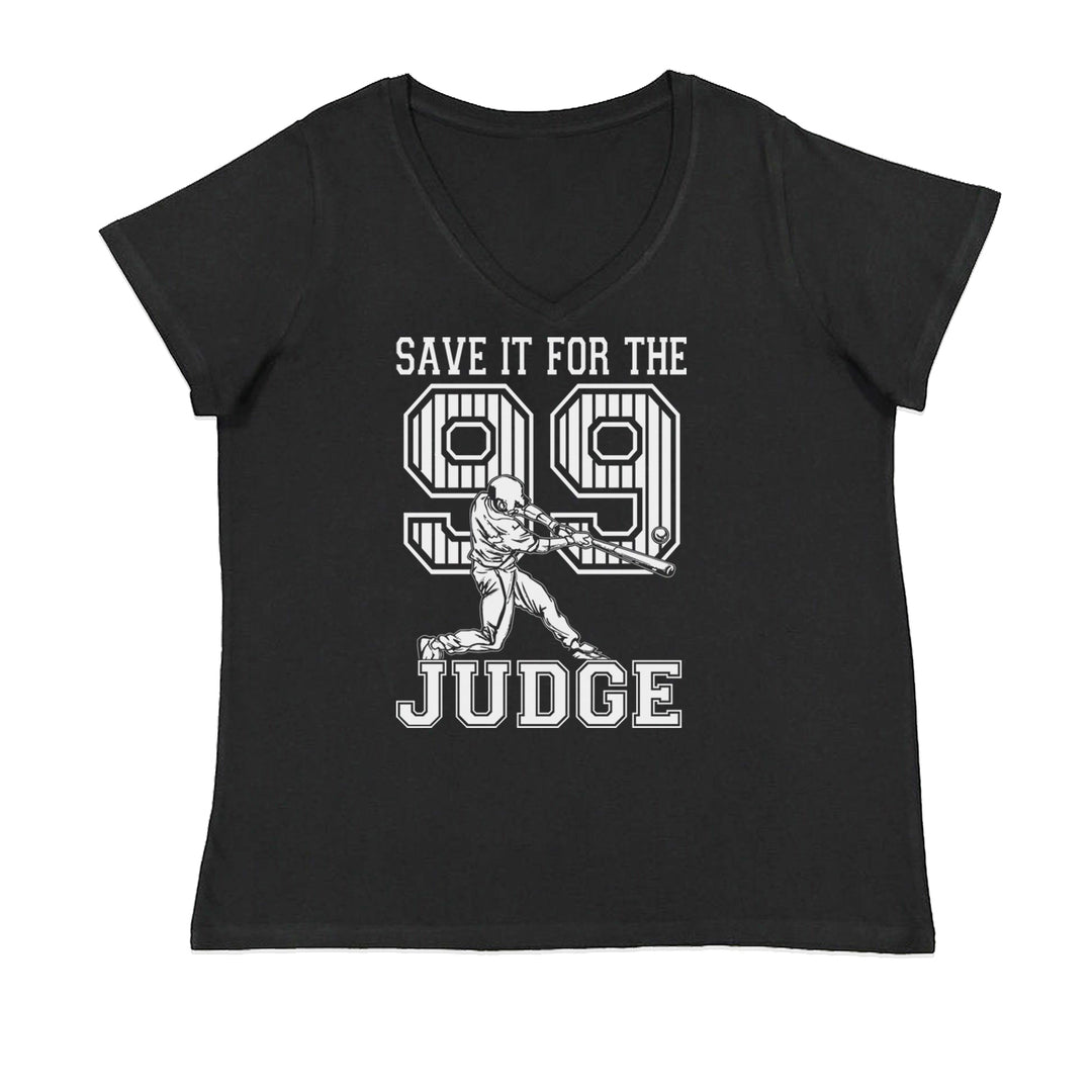 Save It For The Judge 99  Ladies V-Neck T-shirt Black