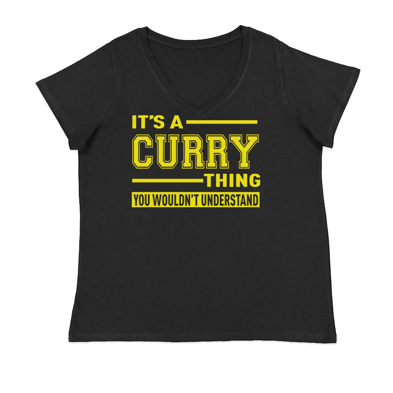 It's A Curry Thing, You Wouldn't Understand Basketball Ladies V-Neck T-shirt Black