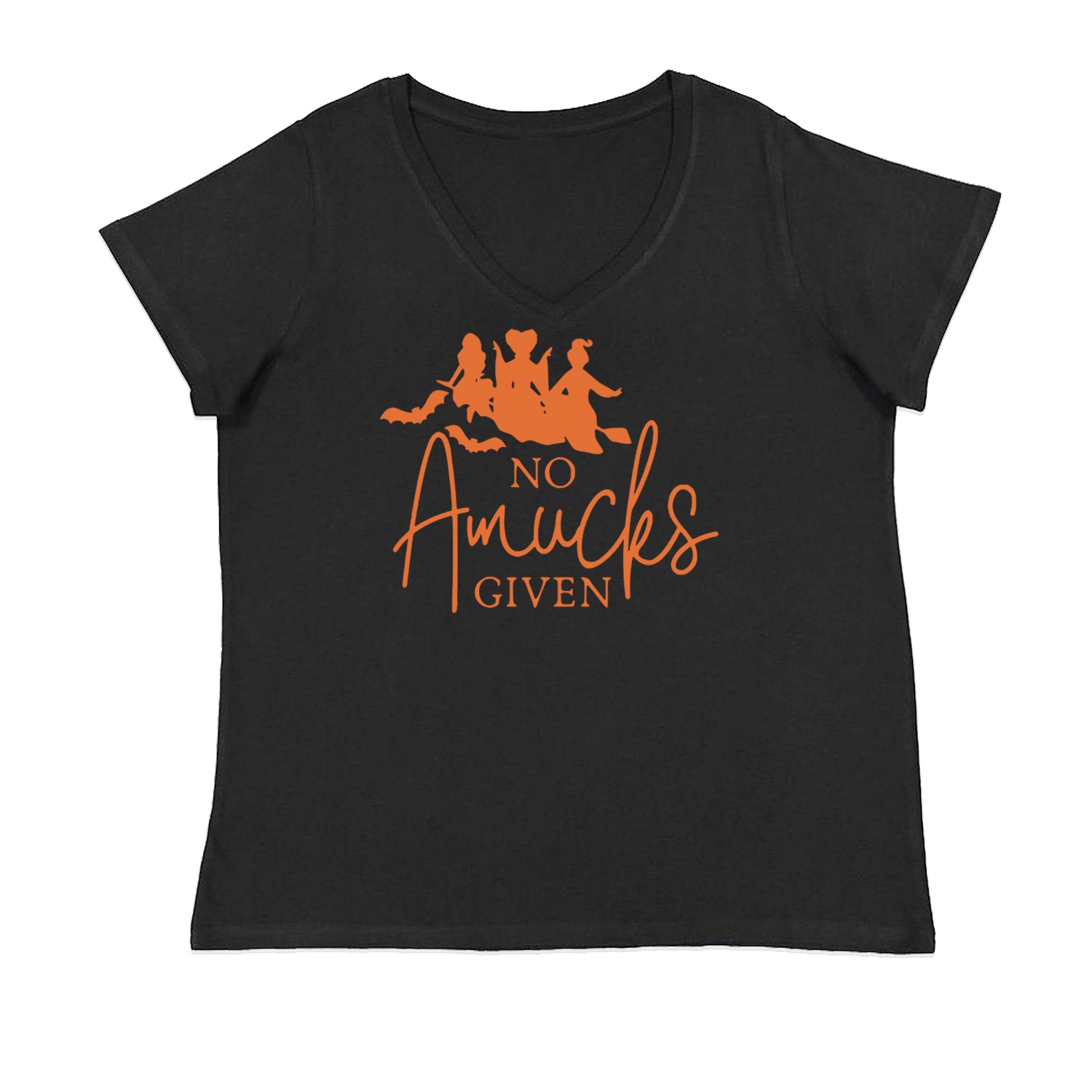 No Amucks Given Hocus Pocus Ladies V-Neck T-shirt Black