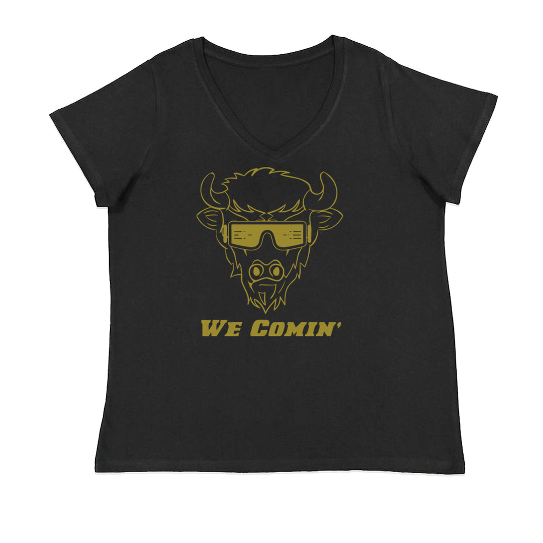 We Coming Coach Prime Colorado Ladies V-Neck T-shirt Black
